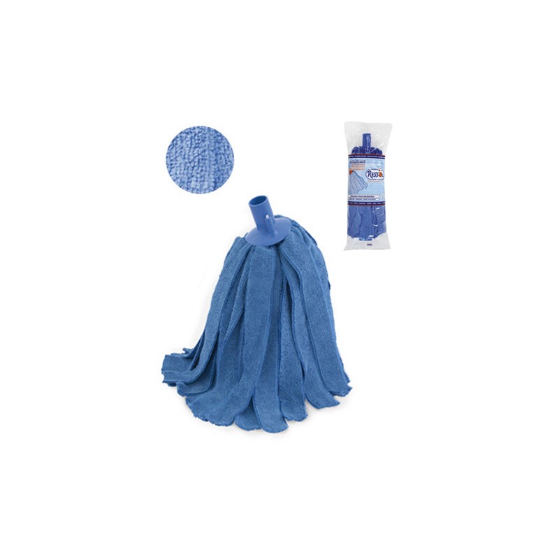 Fregona microfibra tiras azules