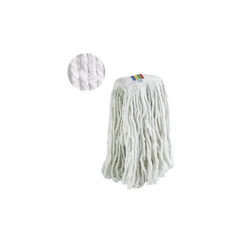 Fregona industrial algodón blanco grueso